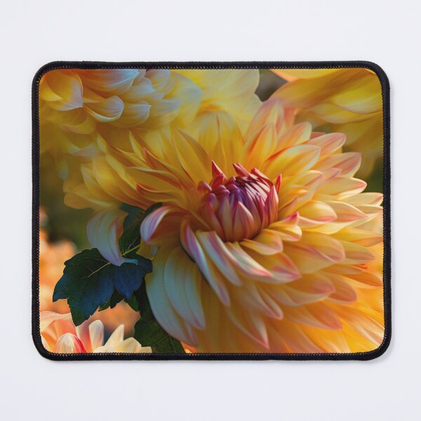Item preview, Dahlia Tile 30: Velvet Pom-Poms in a Rainbow Garden with Layers of Petals designed and sold by TheBrainArt.
