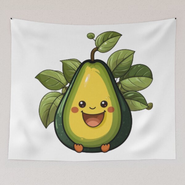 Item preview, Mamacado mini leafy avocado smiling and funny designed and sold by cristina1001.