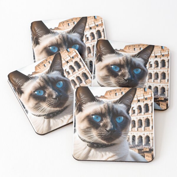Item preview, Blue Eyes Siamese Cat At The Coliseum designed and sold by JoyPhotoArt.