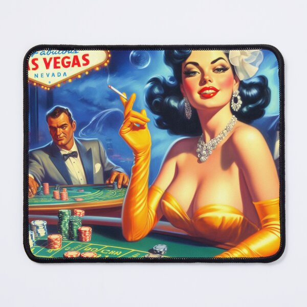 Item preview, Vintage Casino Pin Up designed and sold by PulpVintage.