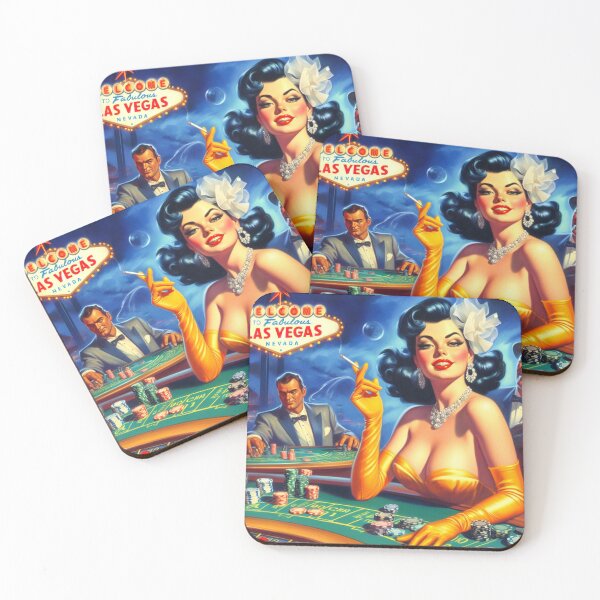 Item preview, Vintage Casino Pin Up designed and sold by PulpVintage.