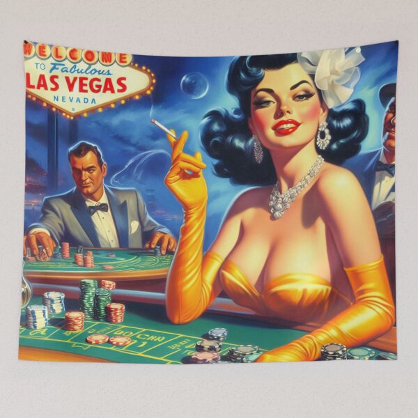 Artikelvorschau, Vintage Casino Pin-Up entworfen und verkauft von PulpVintage.