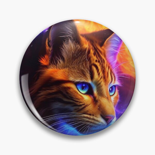 Item preview, Luminous feline with fiery fur designed and sold by m-y-A-I-A-R-T-.