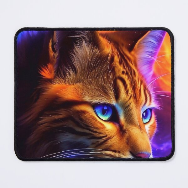 Item preview, Luminous feline with fiery fur designed and sold by M-Y-A-R-T-.