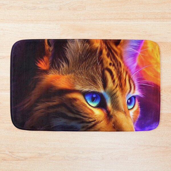 Item preview, Luminous feline with fiery fur designed and sold by M-Y-A-R-T-.
