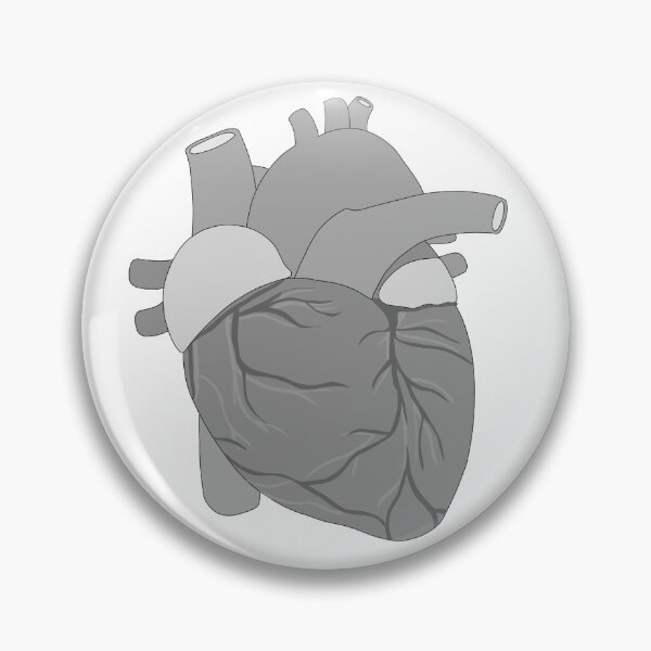 Item preview, human heart black and white designed and sold by rosipos.