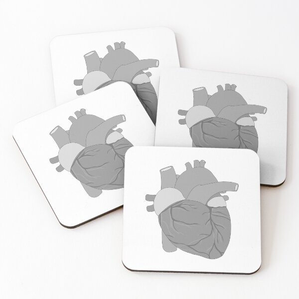 Item preview, human heart black and white designed and sold by rosipos.