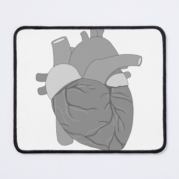 Item preview, human heart black and white designed and sold by rosipos.
