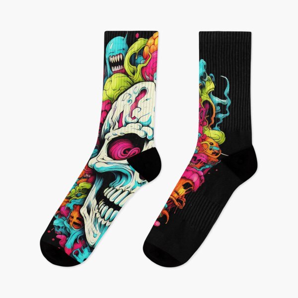 Item preview, Calavera Psicodélica, Muerte, Símbolo, Oscuridad, Peligro, Transitoriedad, Miedo, Arte Macabro designed and sold by psytrancedesign.