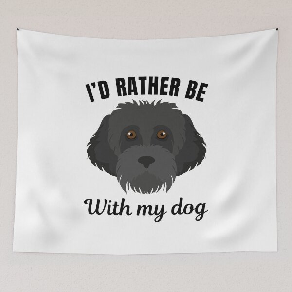 Item preview, I'd rather be with my dog, funny portuguese water dog breed owners or lovers saying  designed and sold by NBSStore.