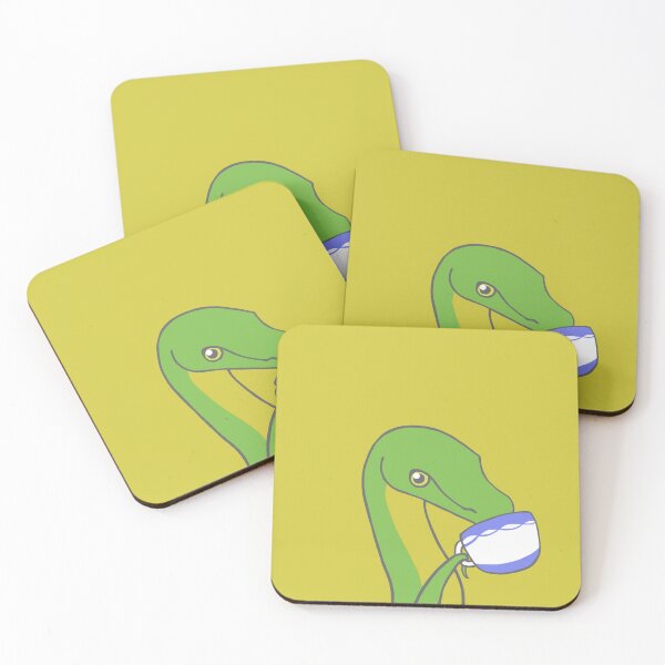 Item preview, Cute Green Snake Sipping Tea Emoji designed and sold by revheadkid.