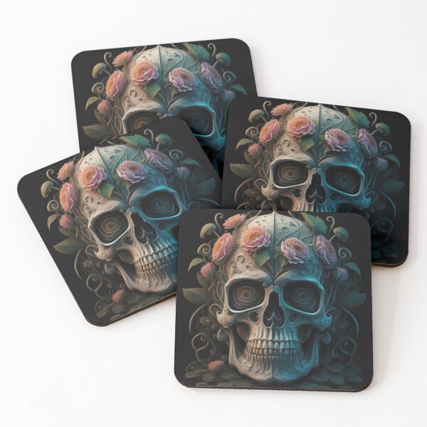 Item preview,  Skull with flowers designed and sold by SaNNty.