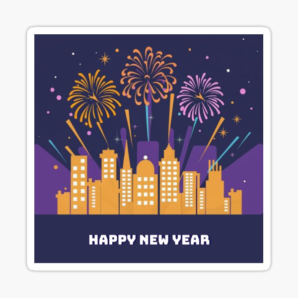Item preview, City with fireworks designed and sold by VVernie.