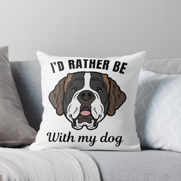 Item preview, I'd rather be with my dog, funny Saint Bernard breed owners or lovers saying  designed and sold by NBSStore.