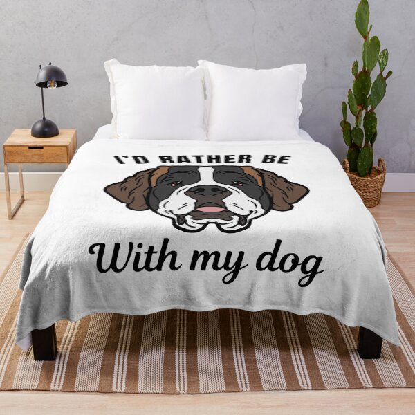 Item preview, I'd rather be with my dog, funny Saint Bernard breed owners or lovers saying  designed and sold by NBSStore.