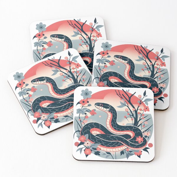 Item preview, Red bellied black snake Austalian animal art style designed and sold by RubisLeaf.