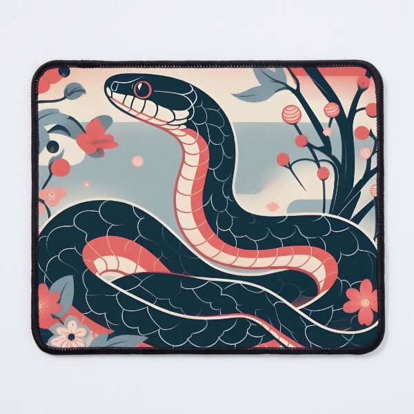 Item preview, Red bellied black snake Austalian animal art style designed and sold by RubisLeaf.