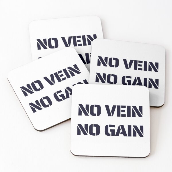 Item preview, No Vein No Gain Gym Humour designed and sold by SwoleGear.