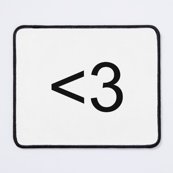 Item preview, “<3” emoticon in black designed and sold by Daikon.
