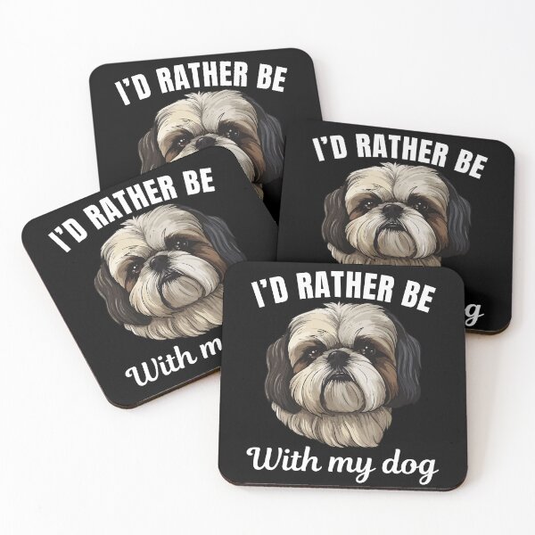 Item preview, I'd rather be with my dog, funny shih tzu breed owners or lovers saying  designed and sold by NBSStore.