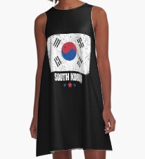 South Korea Flag Korean Apparel A-Line Dress
