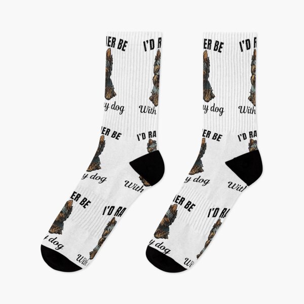 Item preview, I'd rather be with my dog, funny Yorkshire Terrier breed owners or lovers saying  designed and sold by NBSStore.