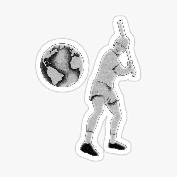 Entre Réalité et Imaginaire : Le Baseball Terrestre Sticker