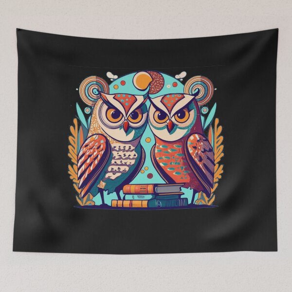 Item preview, Owls and Books Abstract Style Design designed and sold by Pawel Oska.