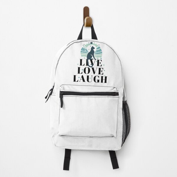 Item preview, Live Love Laugh Green cat Positive affirmation designed and sold by Carthage-Kitten.