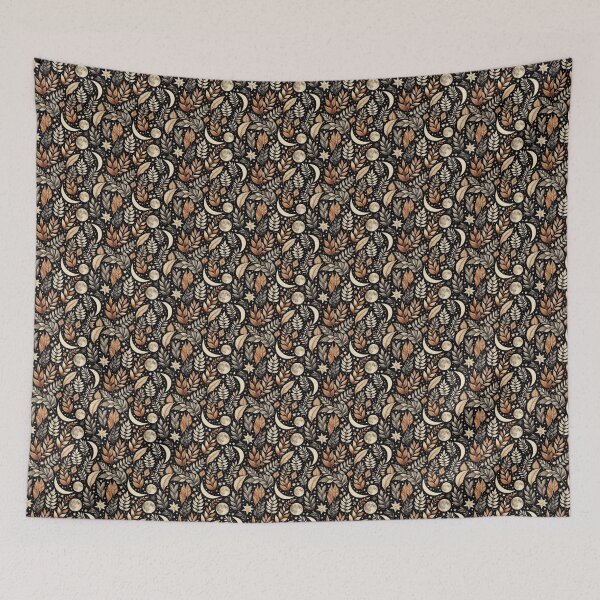 Item preview, Lunar Serenade: Leaves & Stellar Skies designed and sold by NaphDesigns.