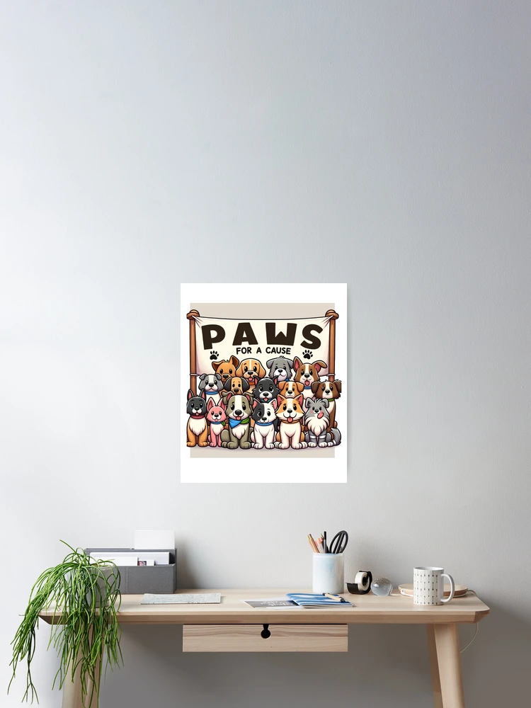 Thumbnail 2 of 3, Poster, Adorable Rescue Dogs Unity designed and sold by creativechaster.