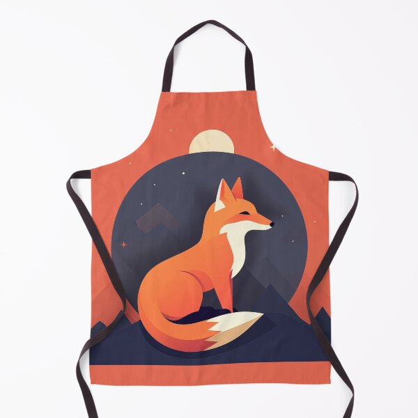 Item preview, Fox with abstract landscape in the background designed and sold by randrdesign.