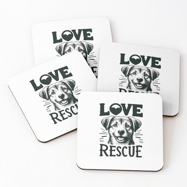 Item preview, Rescue Dog Love Heart  designed and sold by creativechaster.