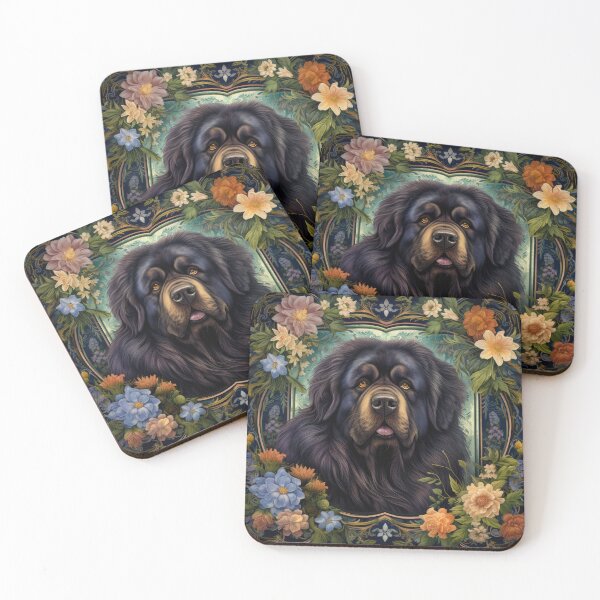 Item preview, Tibetan Mastiff Great Dane Do Khyi Dog in Retro Vintage Art designed and sold by WallyPink.