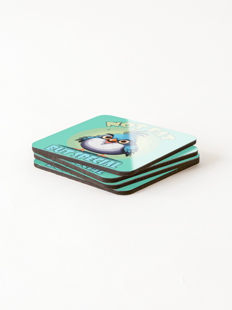 Thumbnail 4 of 5, Coasters (Set of 4), NOT FAT BUT SPECIAL designed and sold by Ultimate-Rabbit.