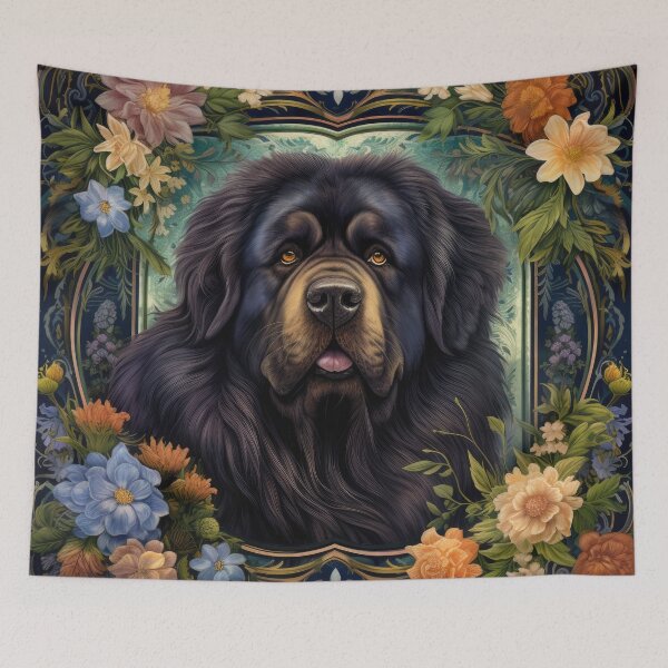 Item preview, Tibetan Mastiff Great Dane Do Khyi Dog in Retro Vintage Art designed and sold by WallyPink.