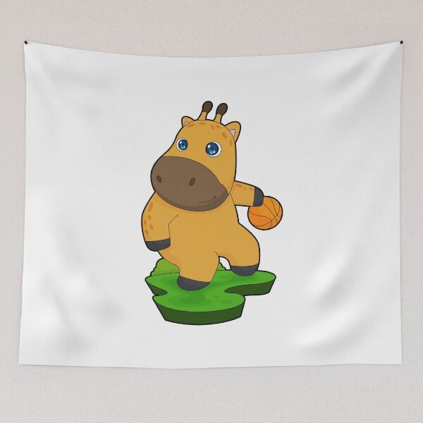 Item preview, Giraffe Basketball player Basketball designed and sold by Snabdesign84.