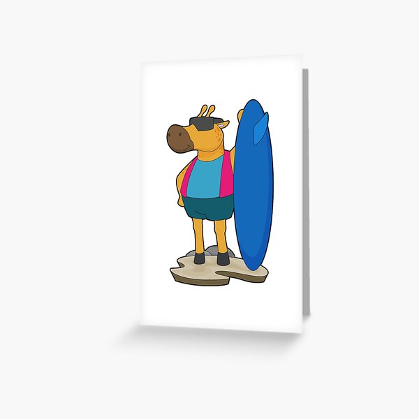Item preview, Giraffe Surfer Surfboard designed and sold by Snabdesign84.