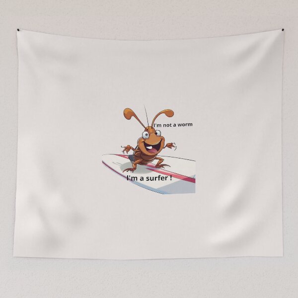 Item preview, gusano, surf, windsurf, cucaracha, agua, olas designed and sold by LYDIA0304.