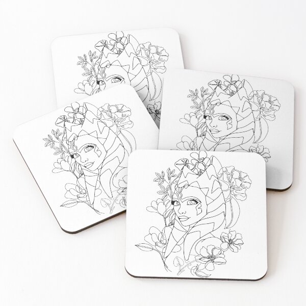 Item preview, Ahsoka One Line Art Flower designed and sold by Rogue507.