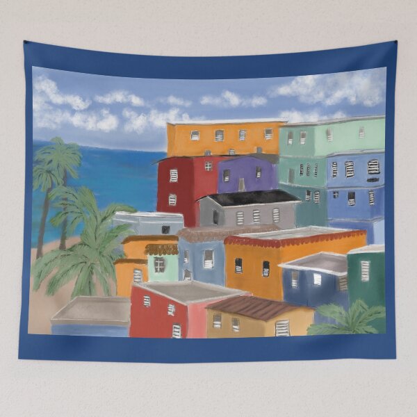 Item preview, Colorful Oceanside Community of La Perla in Old San Juan Puerto Rico designed and sold by Jane Domenech.