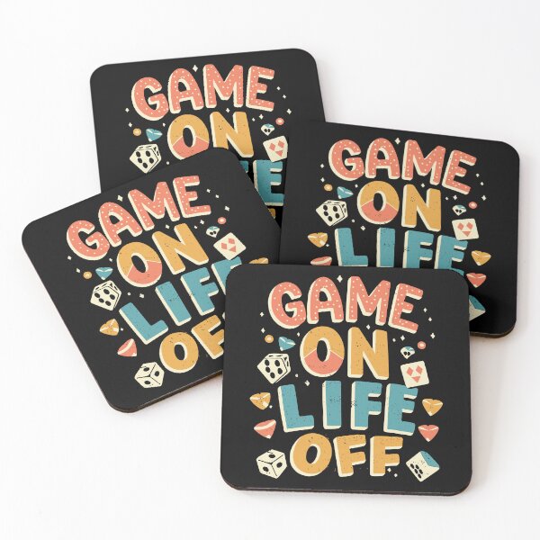 Item preview, GAME ON, LIFE OFF playful gaming theme  designed and sold by XYDstore.