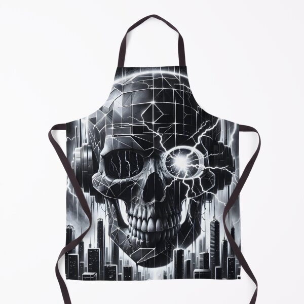 Item preview, Synthwave Skull Black and White designed and sold by Truck Stop One.