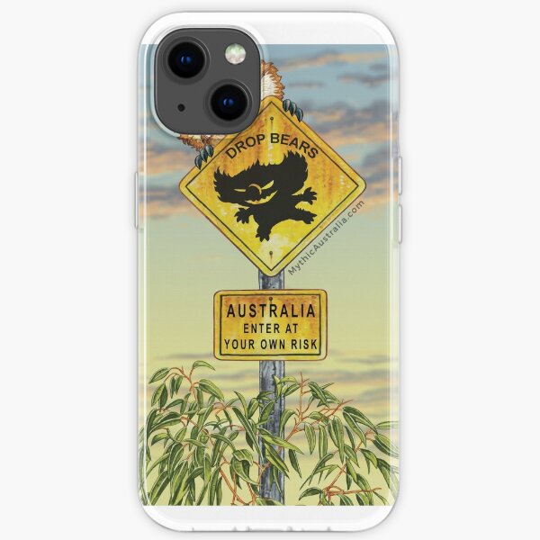 Drop Bear Australia Sign iPhone Soft Case