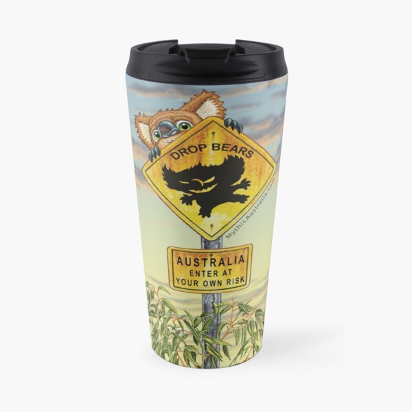 Drop Bear Australia Sign Travel Coffee Mug