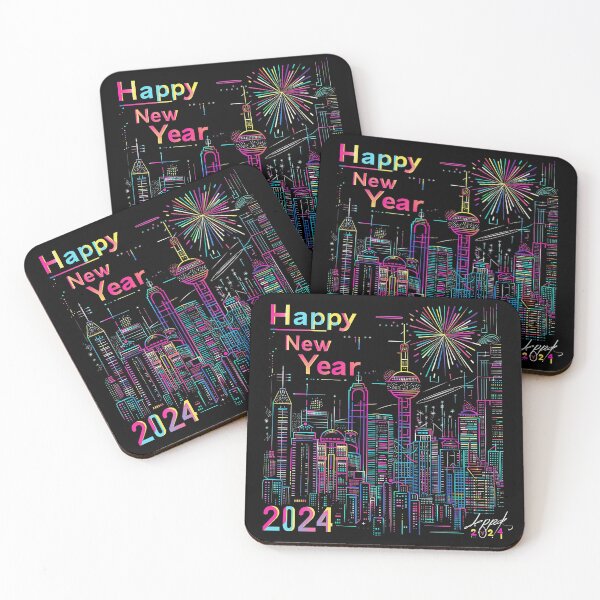 Item preview, Happy New Year 2024 Celebration Holiday designed and sold by emaga.