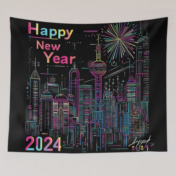 Item preview, Happy New Year 2024 Celebration Holiday designed and sold by emaga.