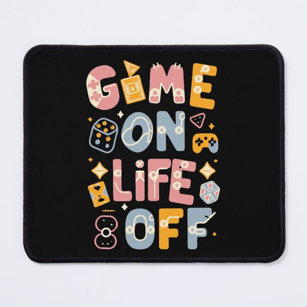 Item preview, GAME ON, LIFE OFF playful gaming theme designed and sold by XYDstore.