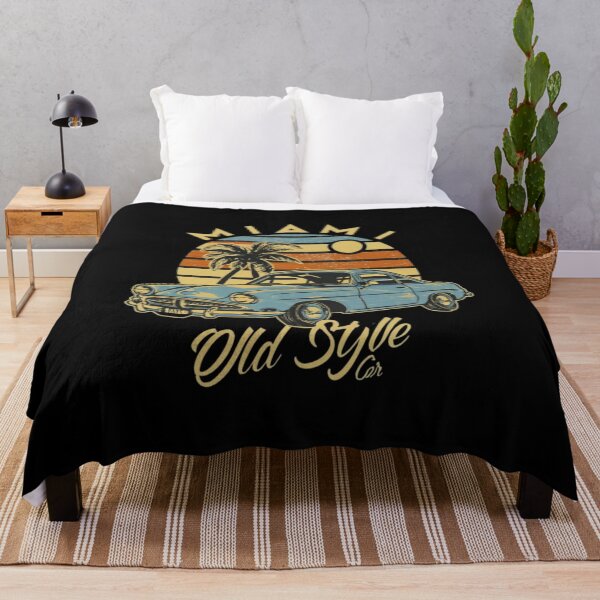 Item preview, Blue vintage car on the beach at sunset designed and sold by BlueGoldArt.