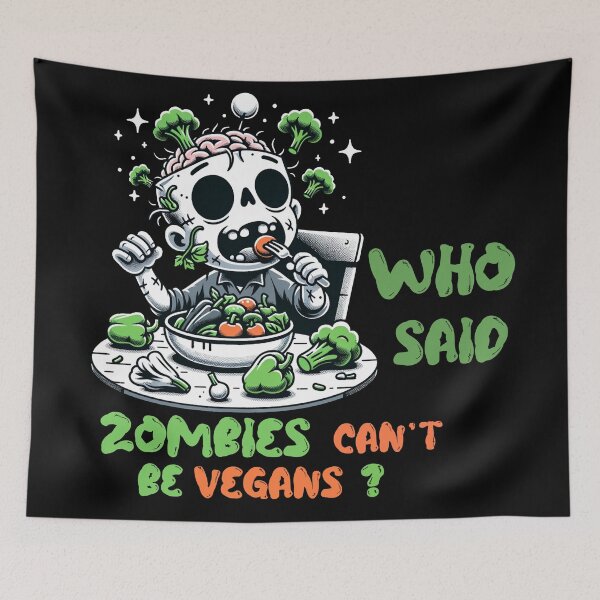 Item preview, Vegan Zombie, Who Said Zombies Can't Be Vegans? designed and sold by shypixels.